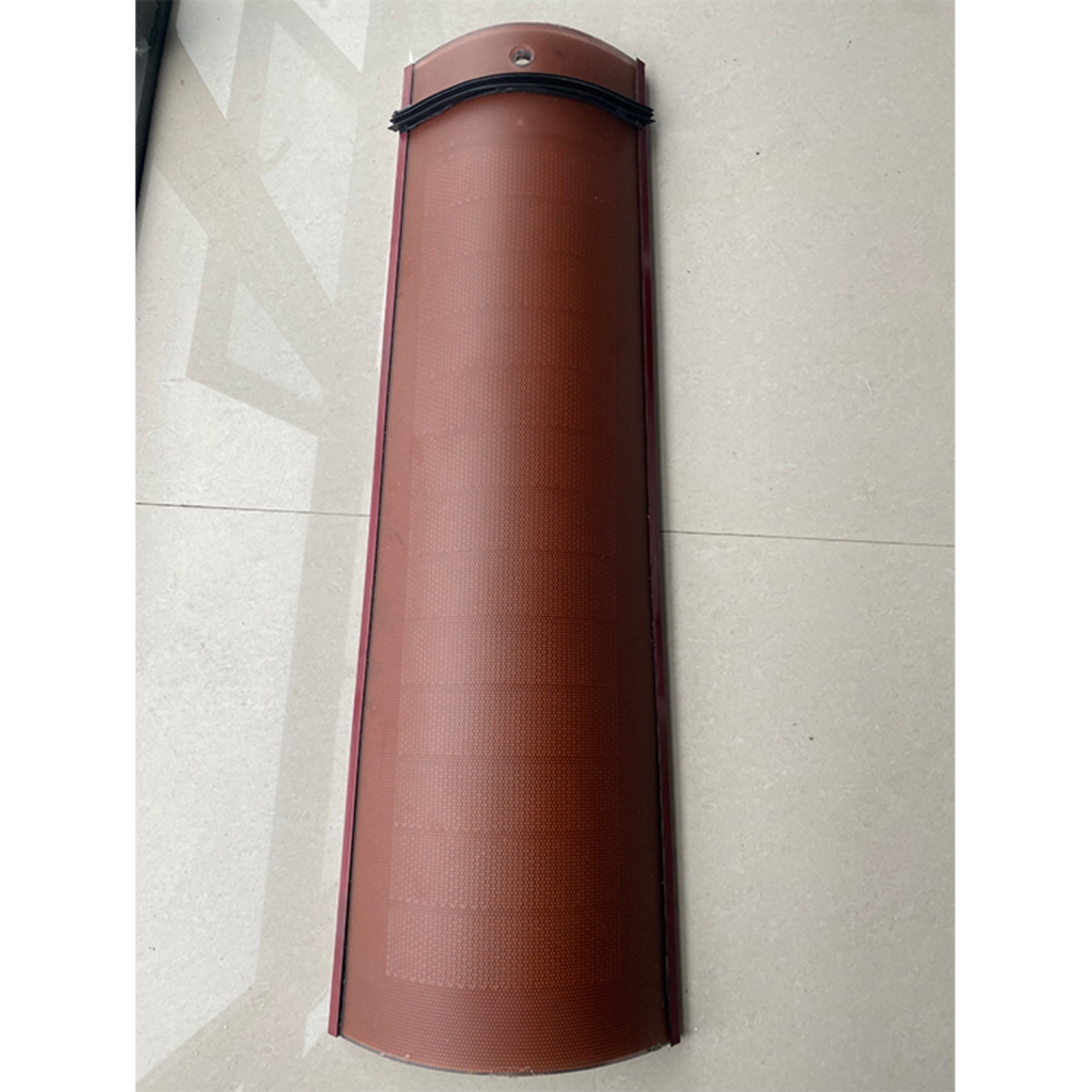 anti-glare solar tile for visual sensitive areas