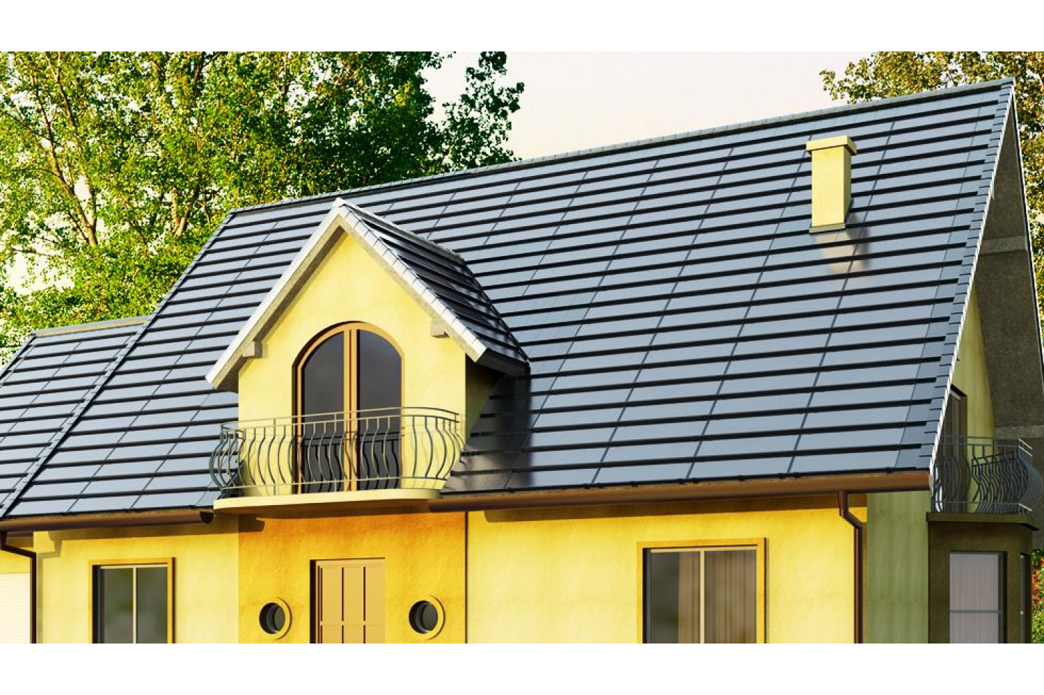 Siyopower 95W Double-Glass Flat Solar Roof Tile